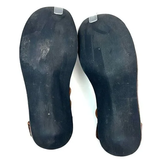 Cydwoq Men’s Leather Slingback Sandals Brown Handmade in New York size 45 US 11 - Picture 12 of 14